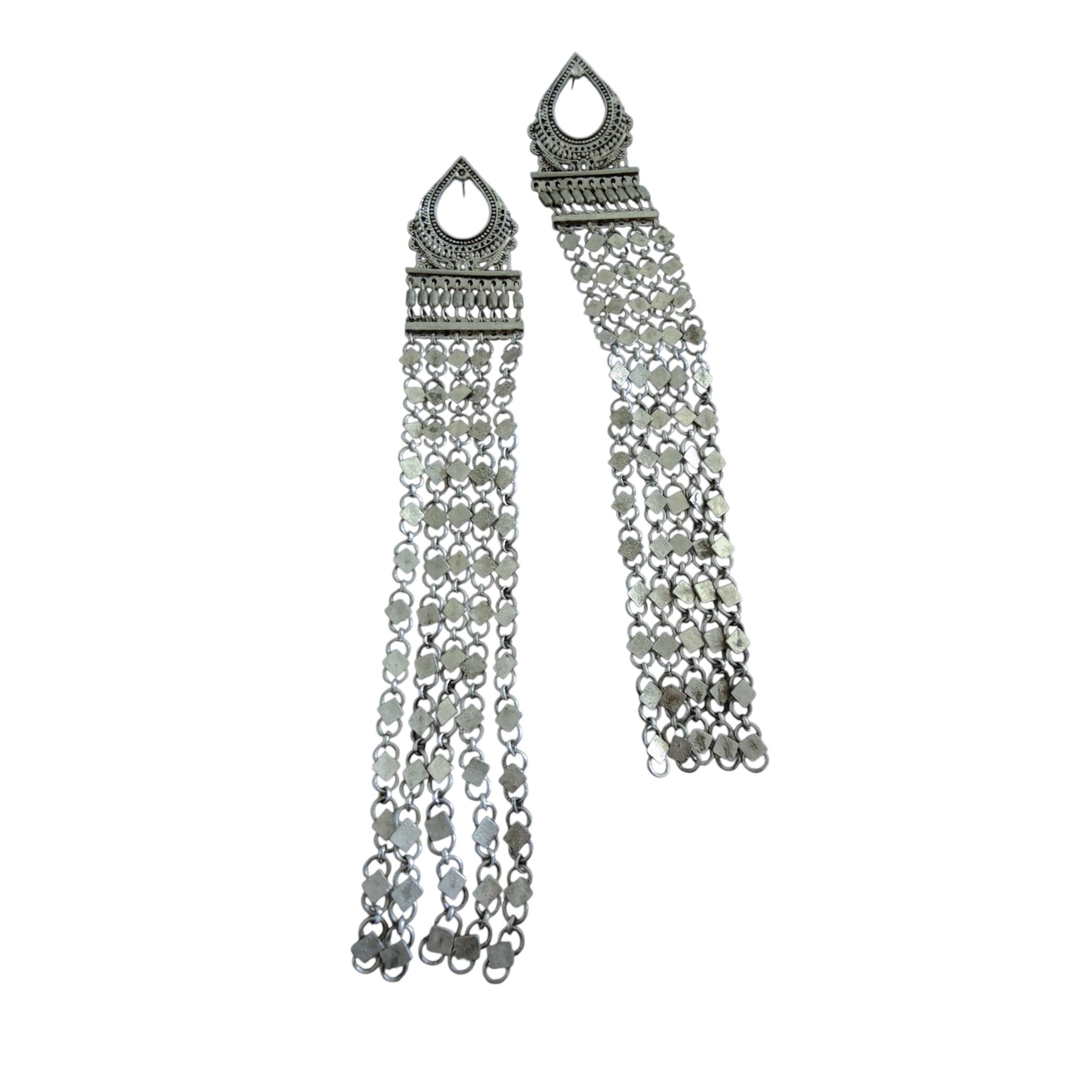 Oversized Diamond Drop Earrings