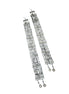 Oversized Silver Diamond Earrings