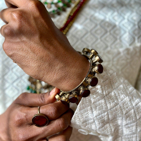 Embossed Glass Cuff