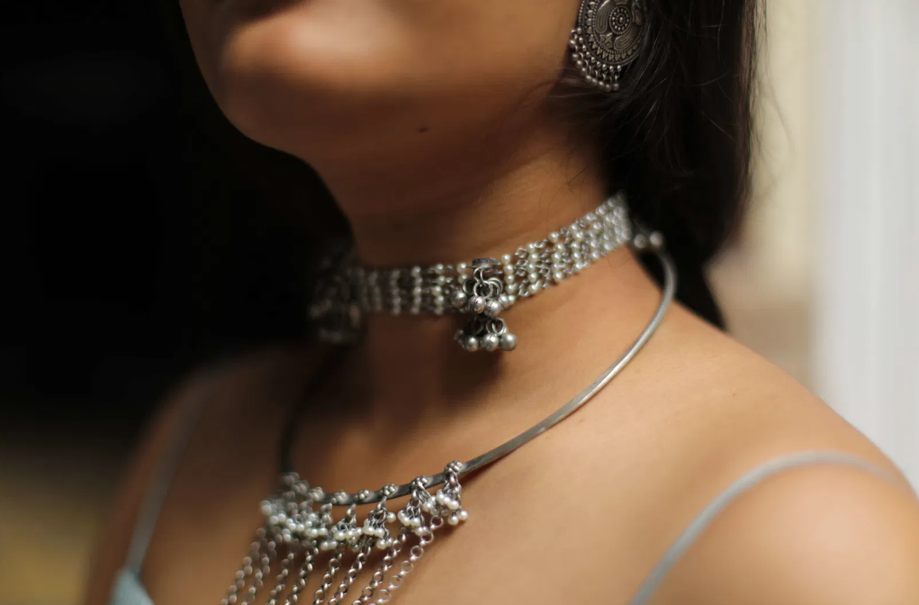 Ghunghru Pearl Choker Necklace