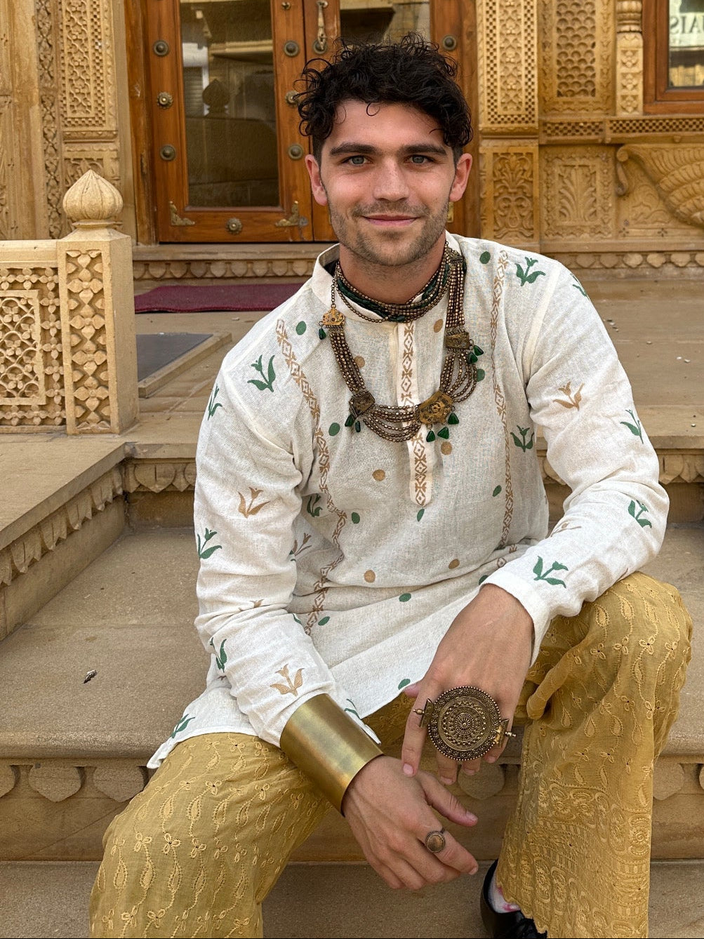 Rajasthani Glass Bead Choker Necklace