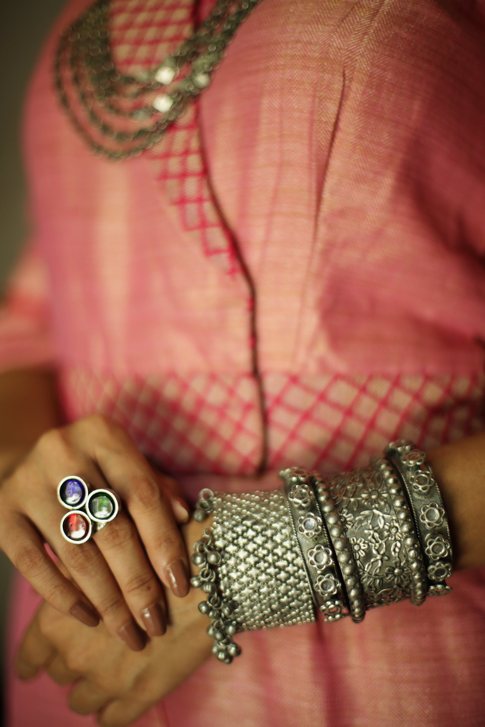 Silver Studded Bracelet