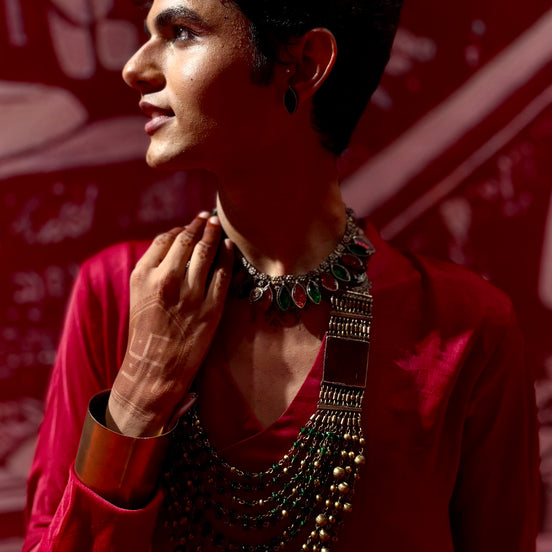 Glass Leaf Earrings