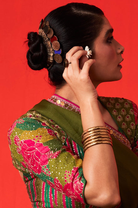 Paisa Choker with Glasswork Necklace