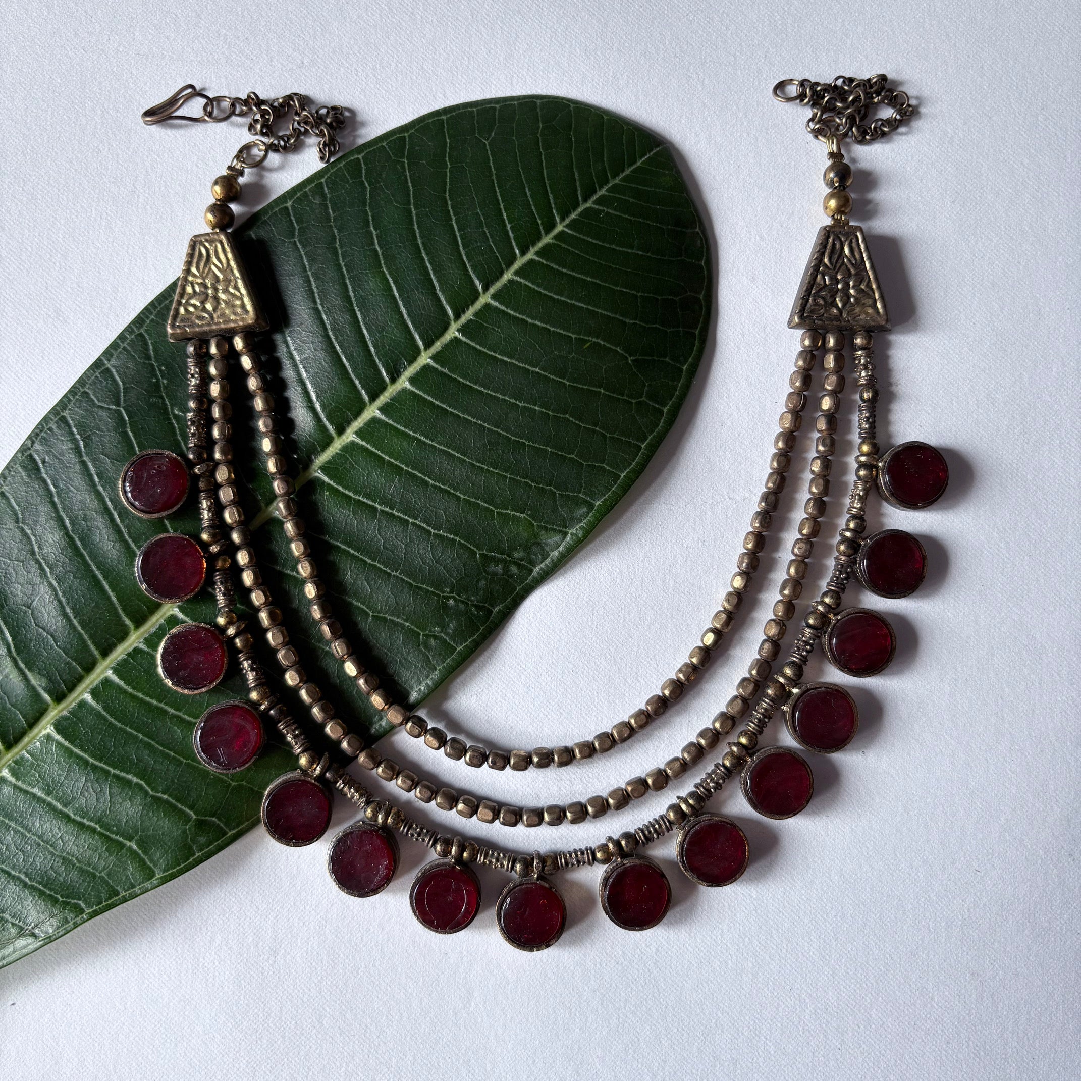 Gold Glass Raindrop Necklace image 2