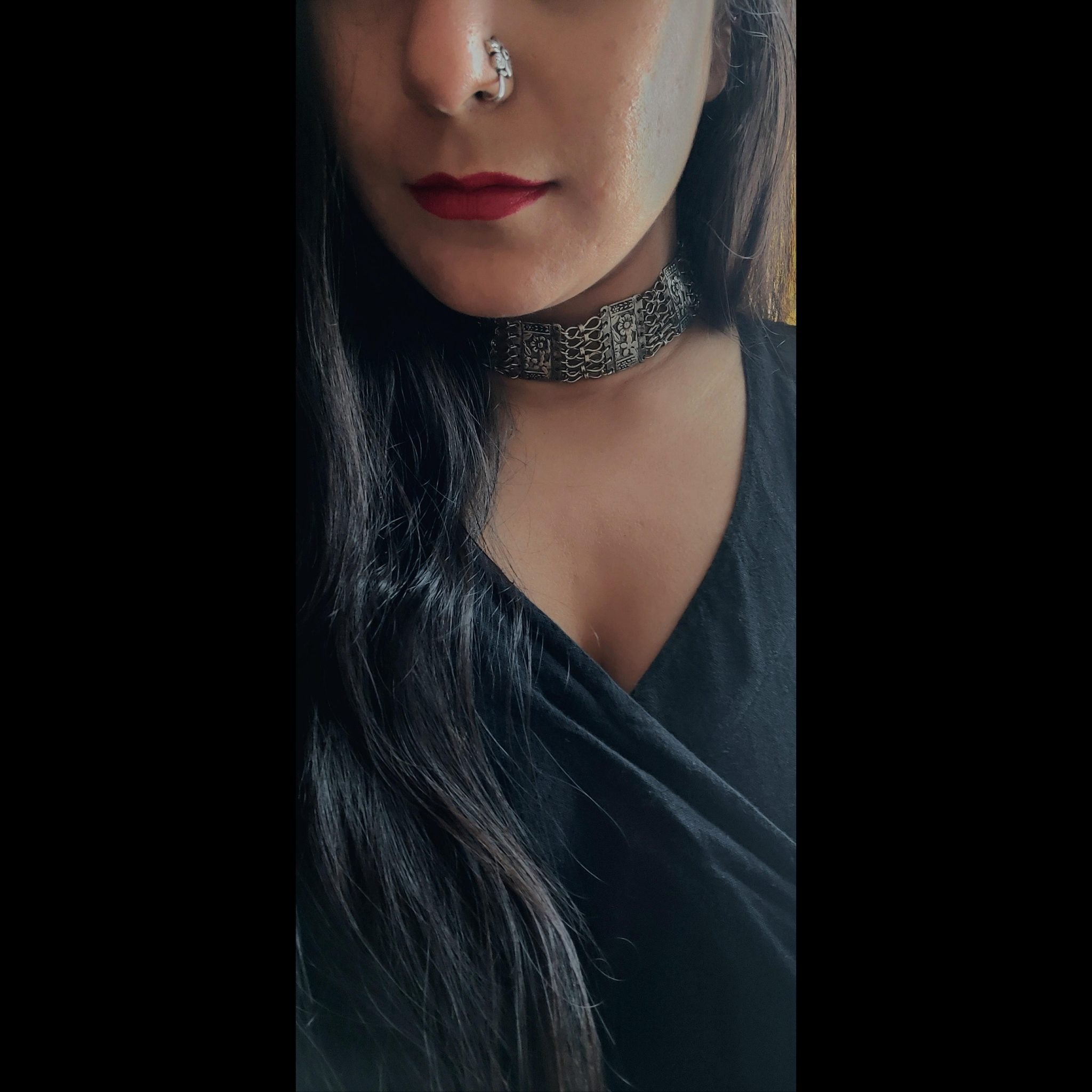 Afghani Chain Choker Necklace image 2