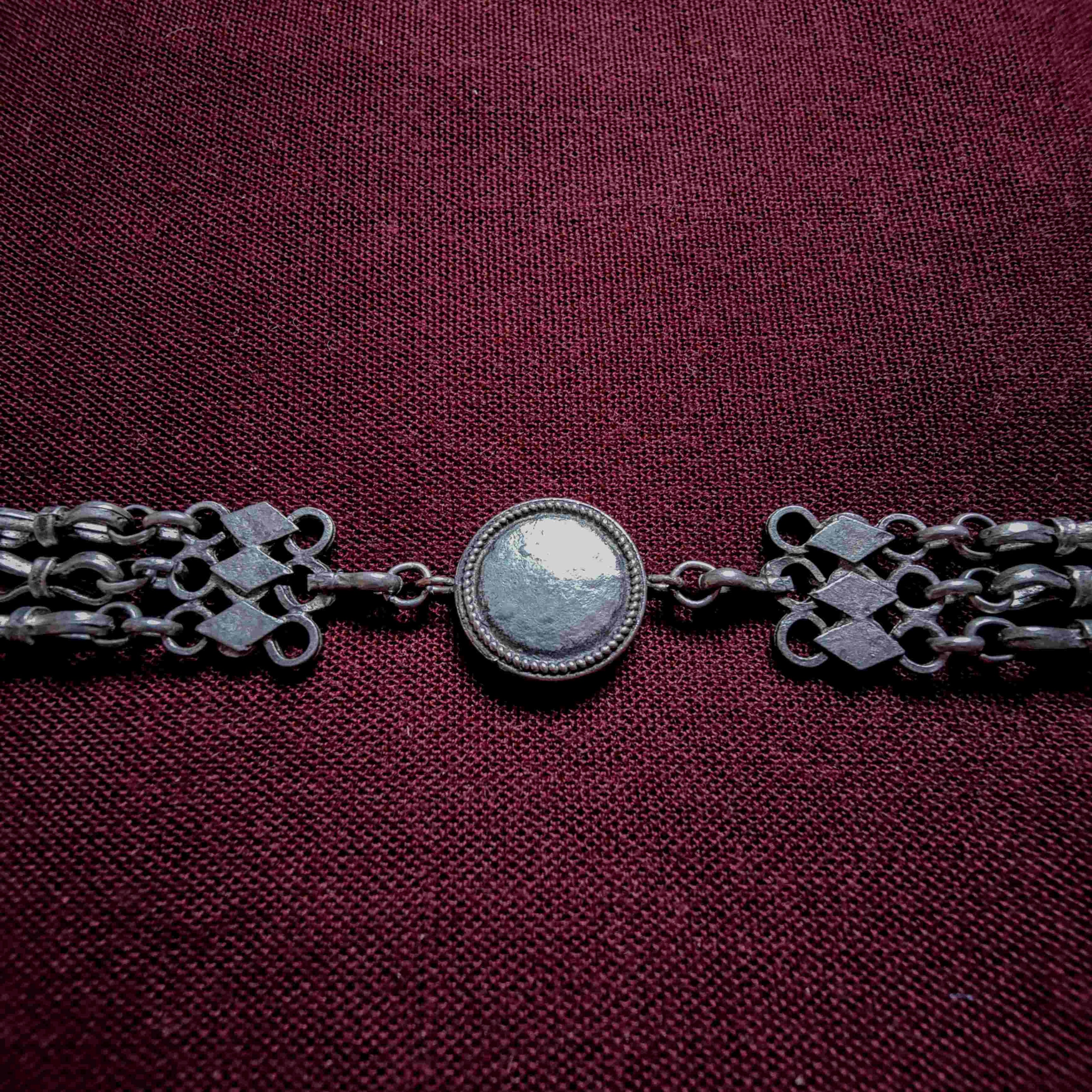 Silver Diamond & Bead image 1