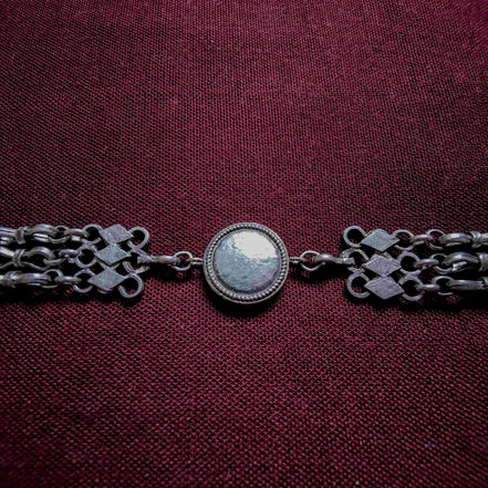 Silver Diamond & Bead image 1