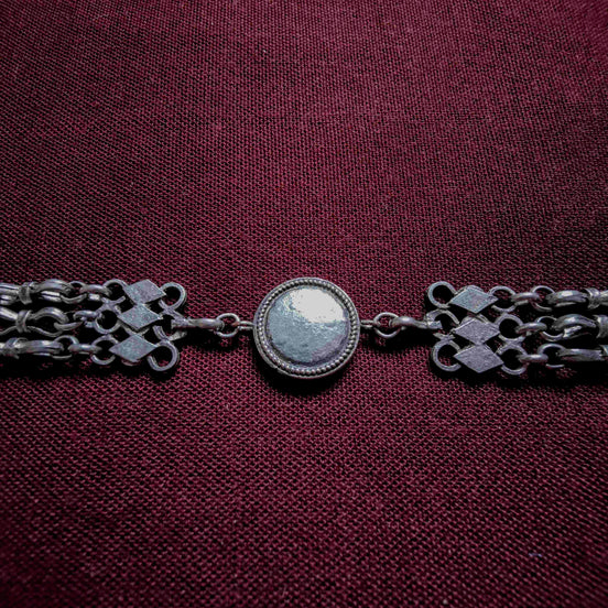 Silver Diamond & Bead image 1