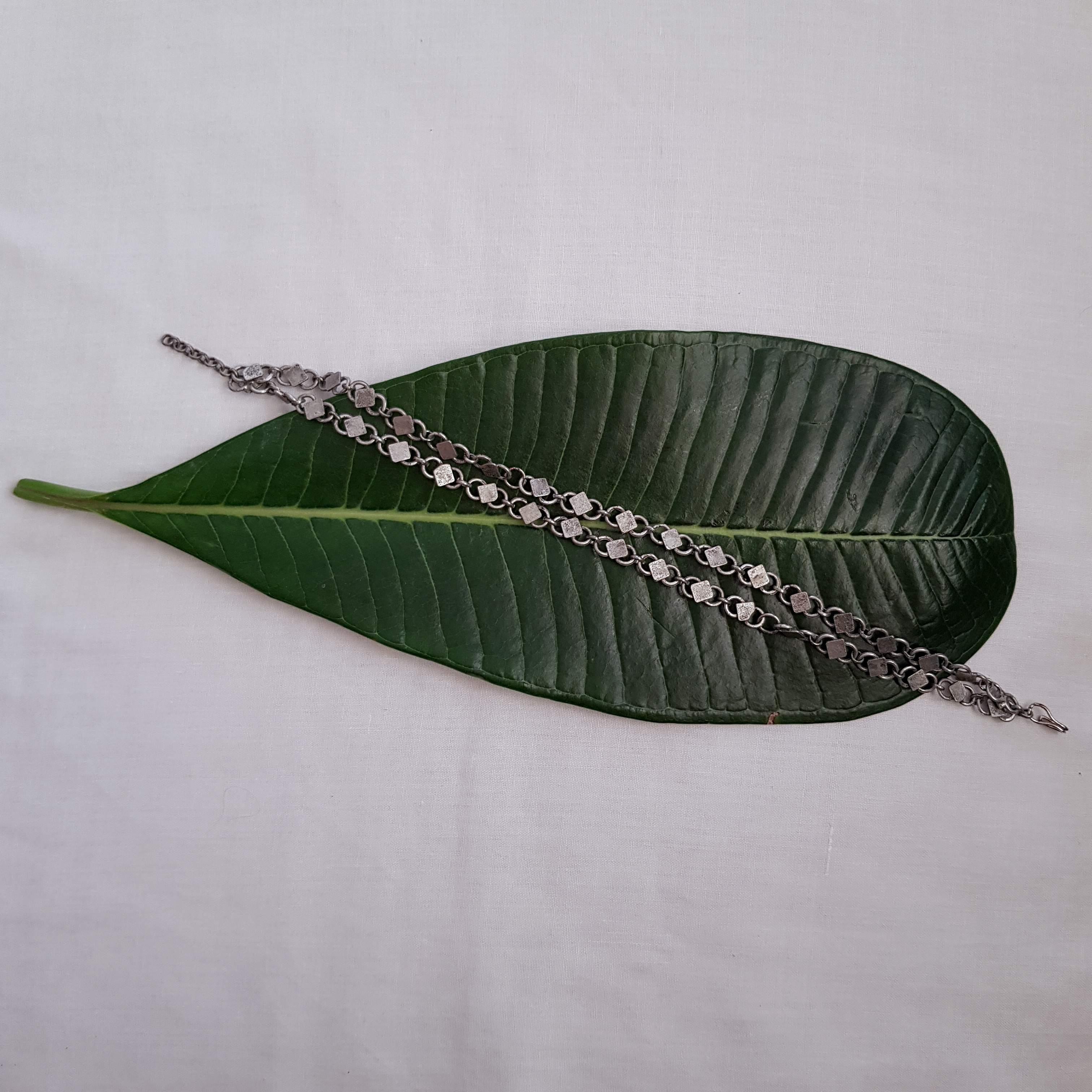 Silver Diamond Anklet image 0