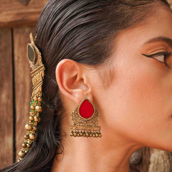 Glass Drop Earrings image 1