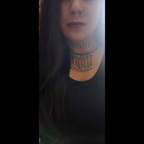 Pearl Line Choker Necklace