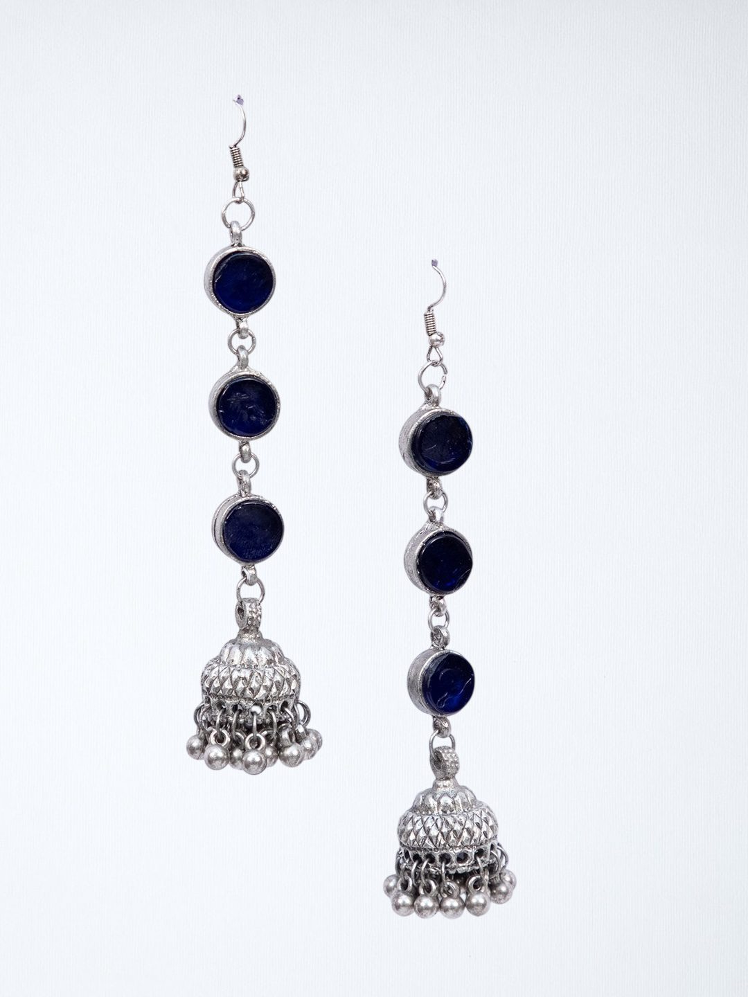 Glass Drop Jhumkha Earrings