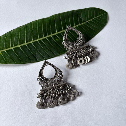 Drop Charm Stud Earrings