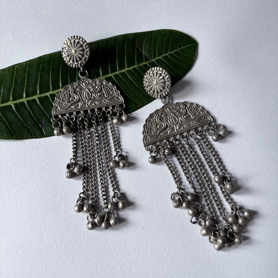 Oversized Peacock Earrings