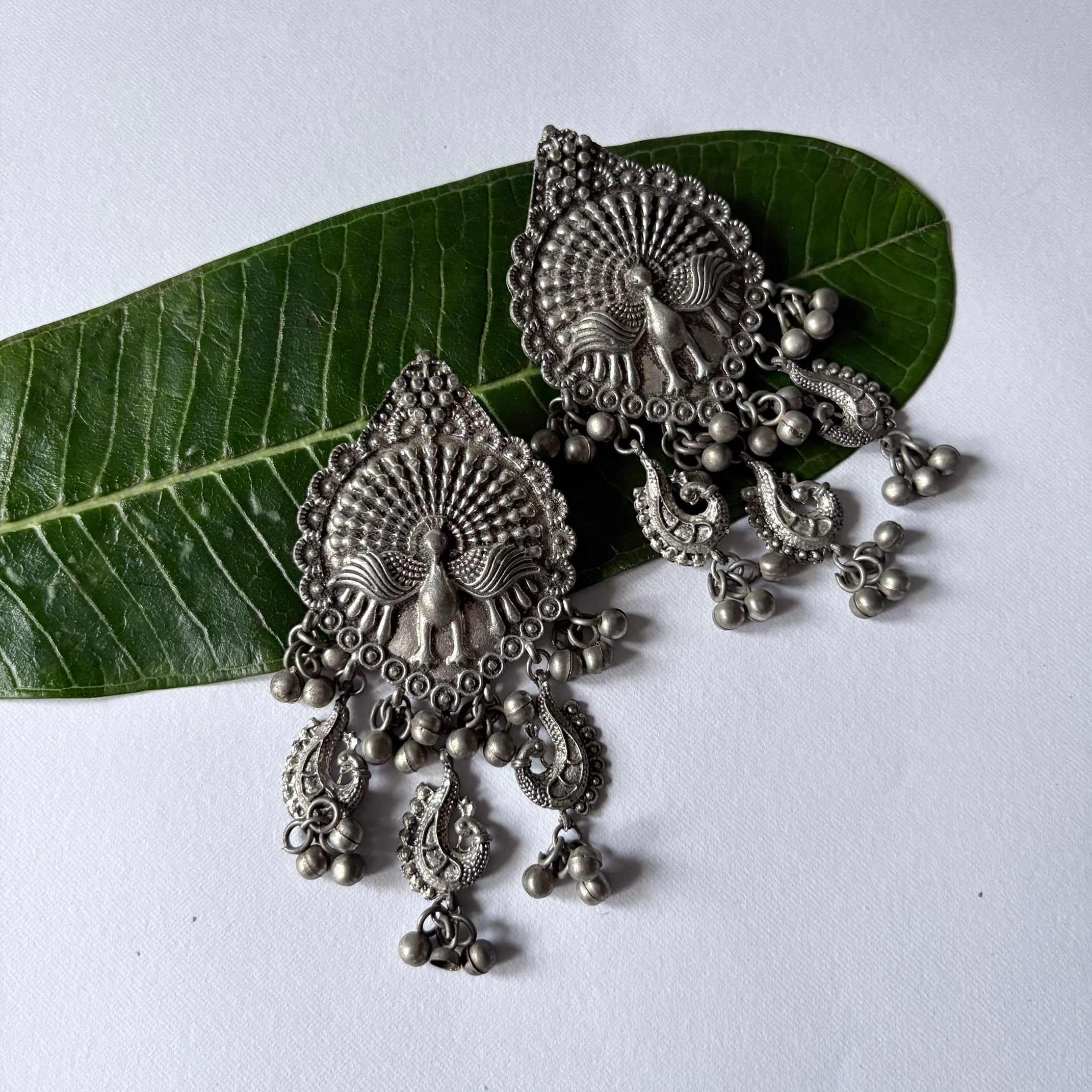 Oversized Peacock Earrings