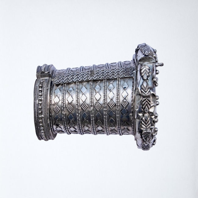 Silver Diamond Cuff
