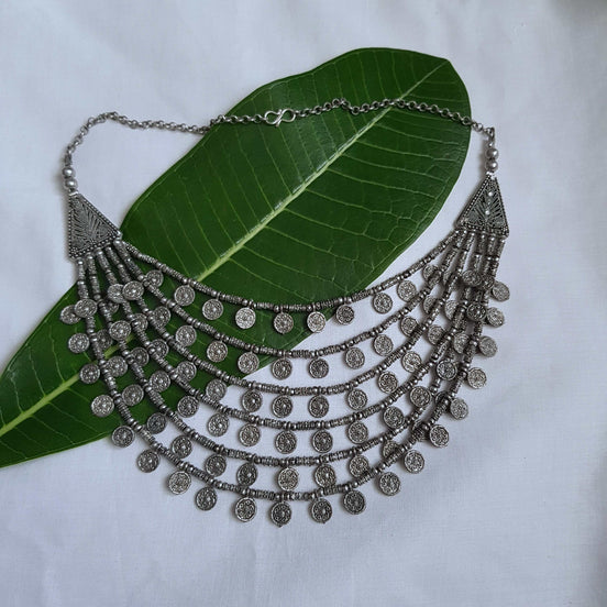 Six Layered Coin Necklace image 0