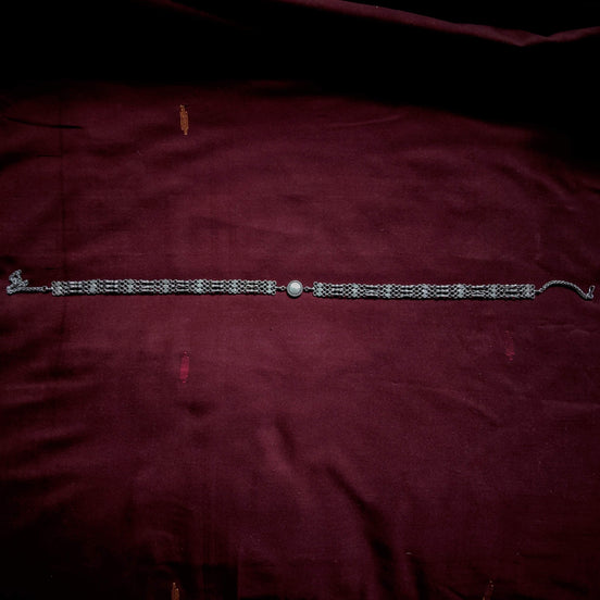 Silver Diamond & Bead image 0