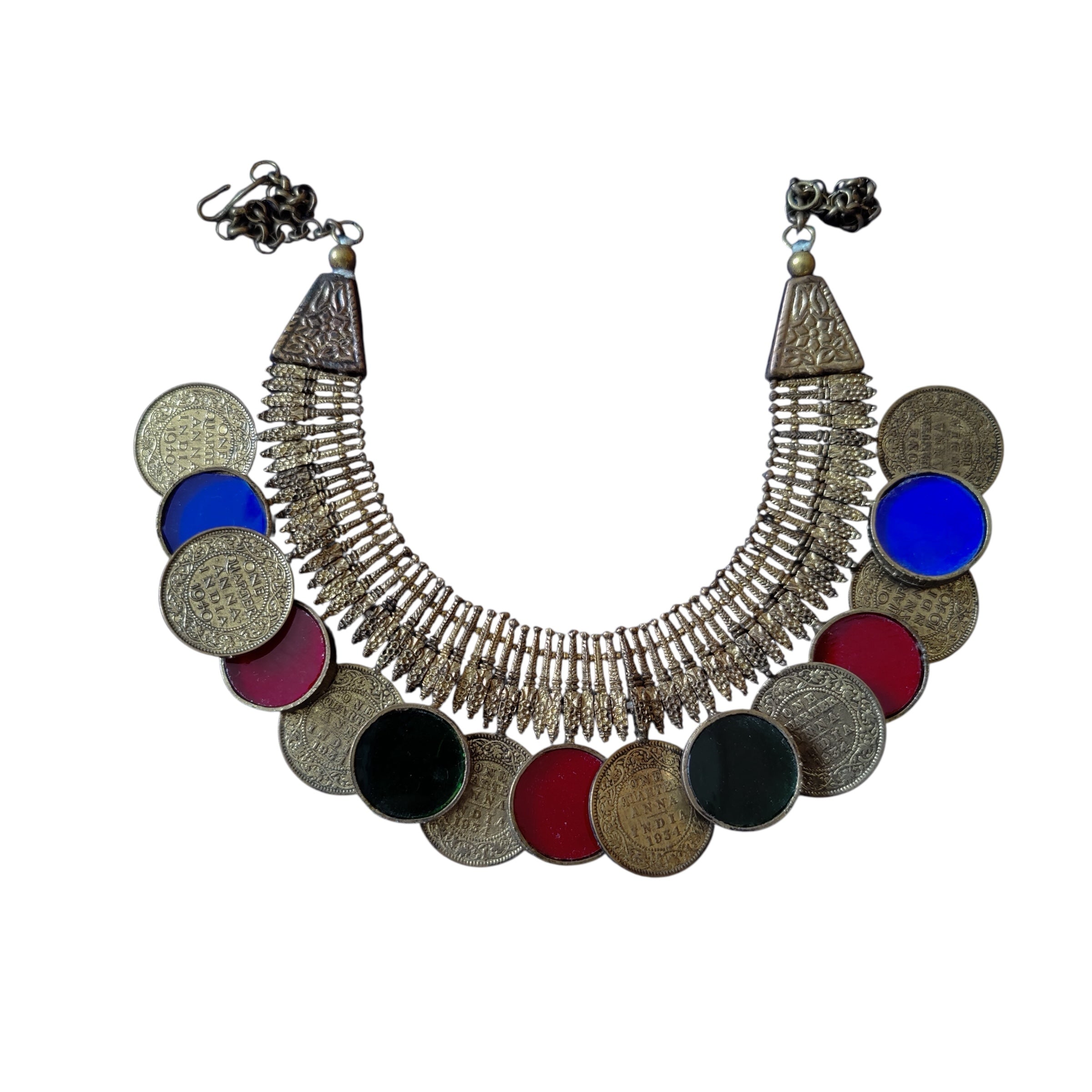 Paisa Choker with Glasswork Necklace image 0