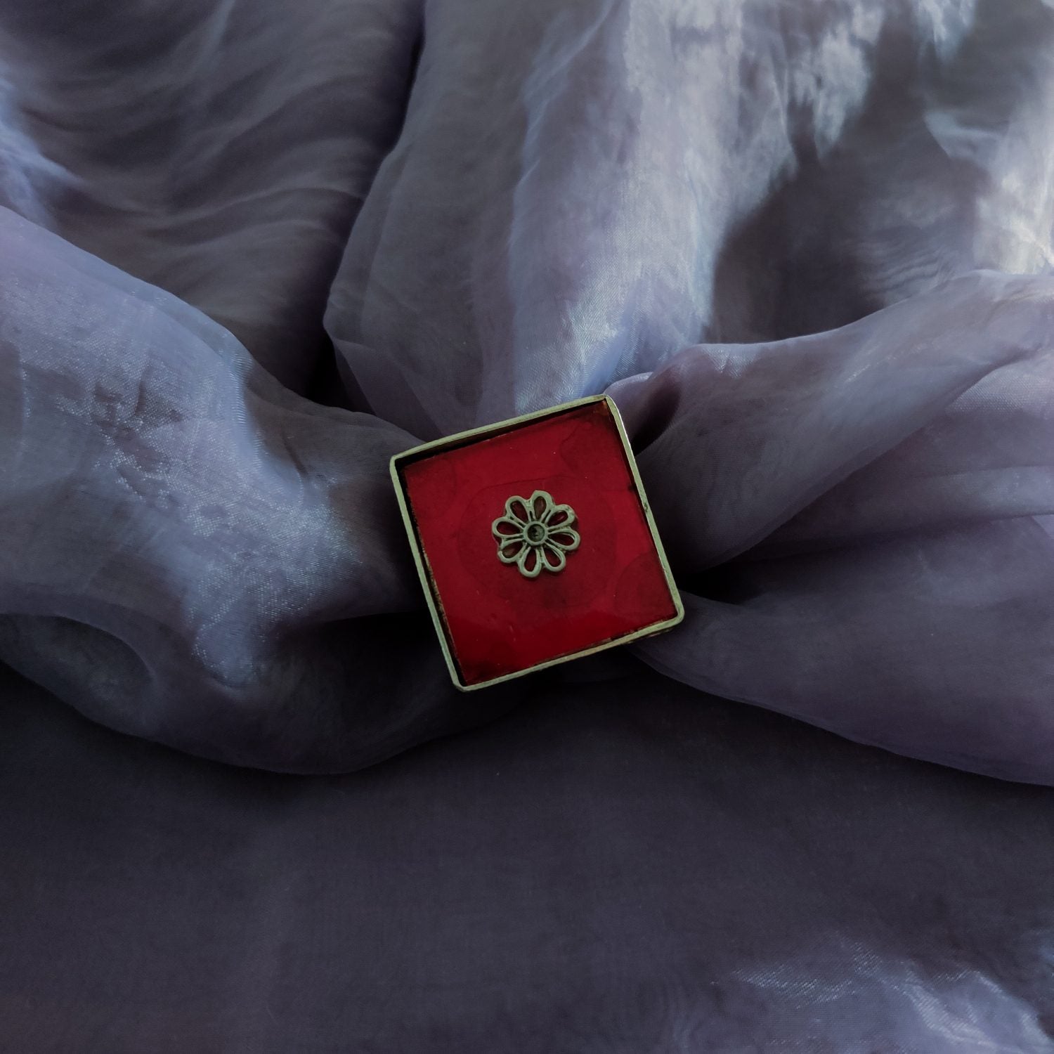 Square Glasswork Ring image 1