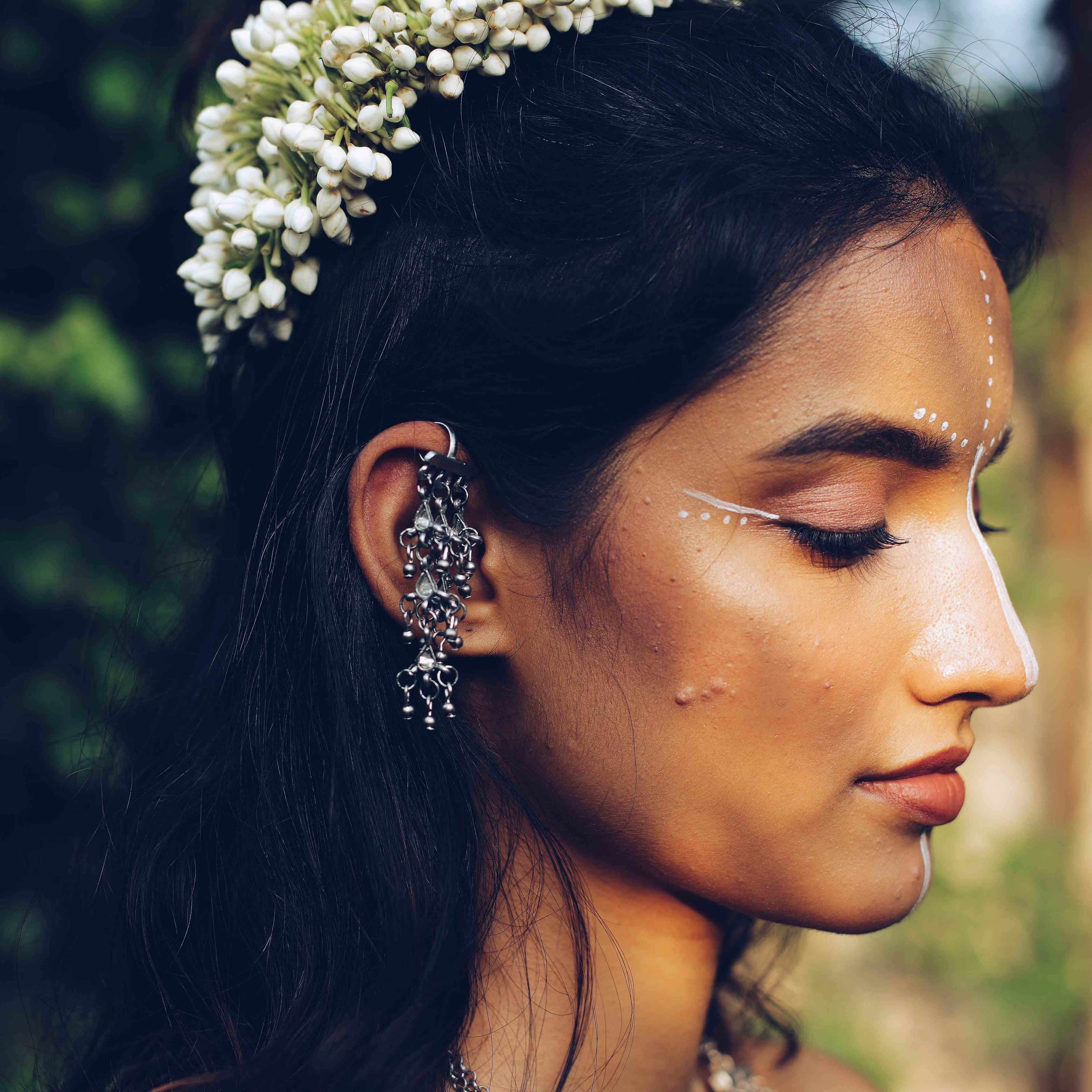 Silver Drop Earcuffs image 2