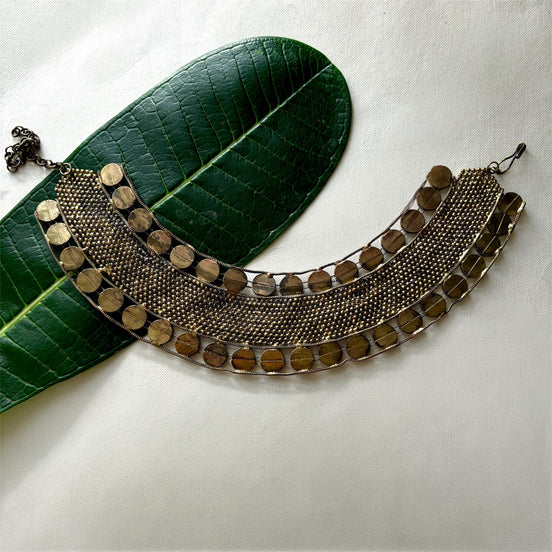 Gold Studded Collar Necklace