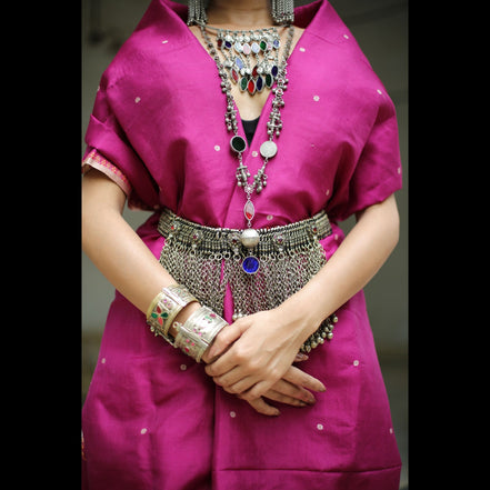 Glass & Ghunghru Chain Necklace