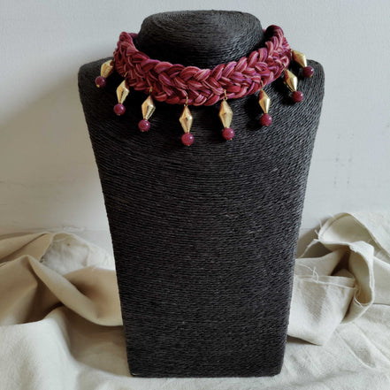 Embellished Thread Choker Necklace
