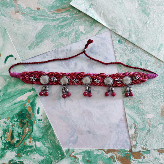 Embellished Thread Choker Necklace
