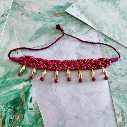 Embellished Thread Choker Necklace