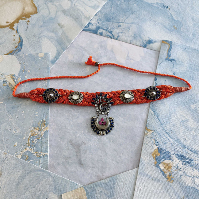 Embellished Thread Choker Necklace