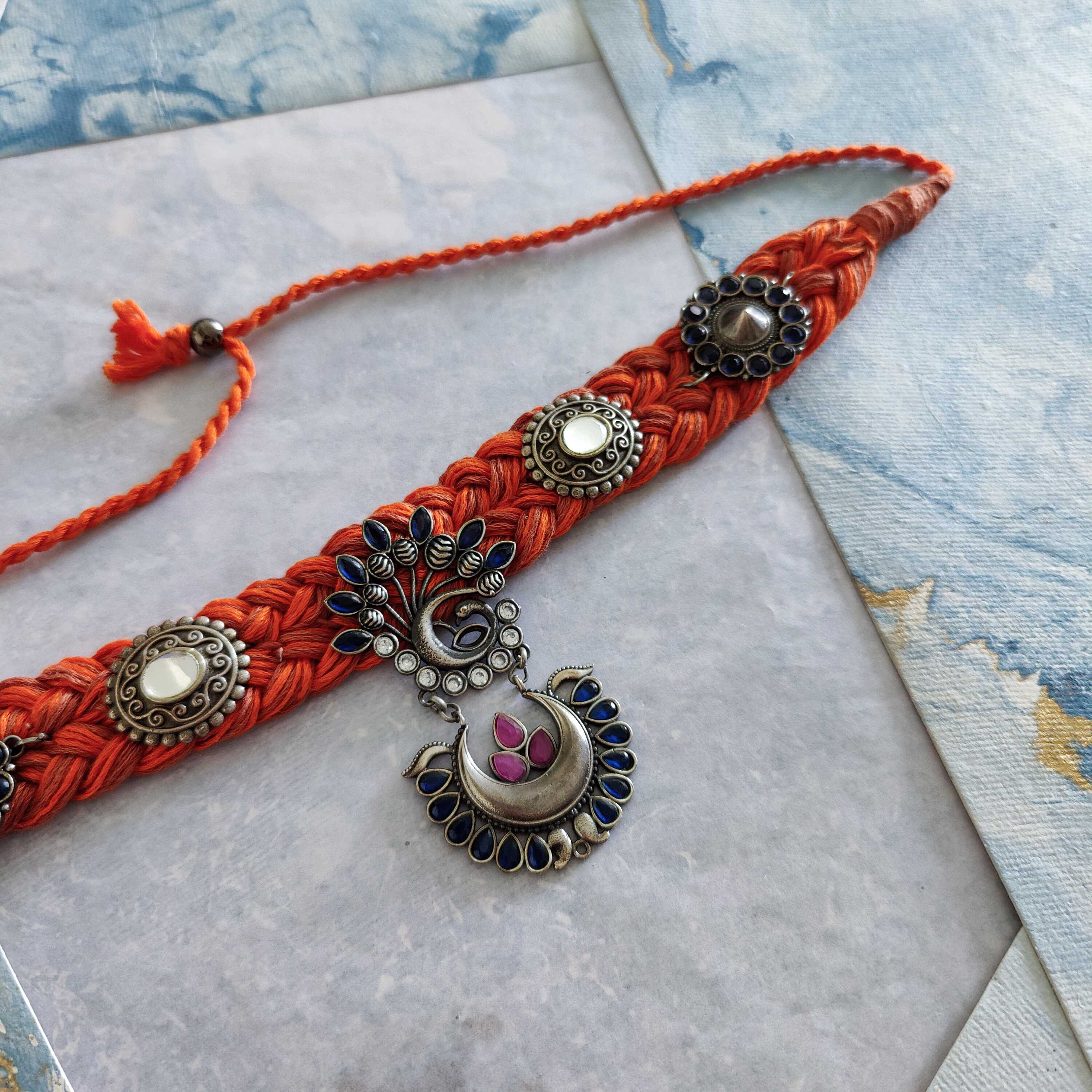 Embellished Thread Choker Necklace