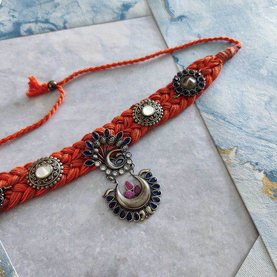 Embellished Thread Choker Necklace