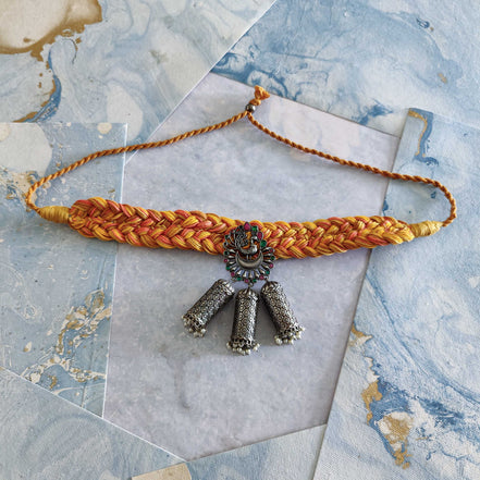 Embellished Thread Choker Necklace