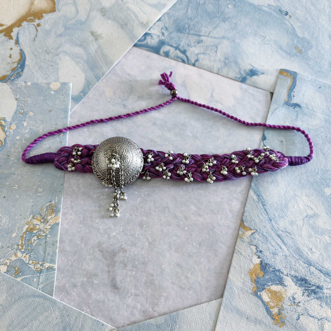 Embellished Thread Choker Necklace