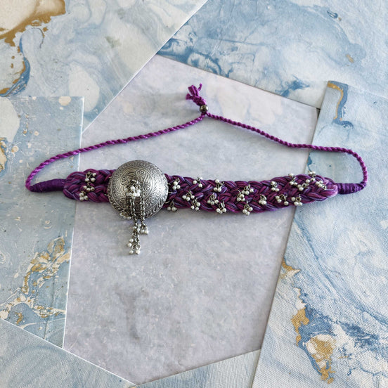 Embellished Thread Choker Necklace