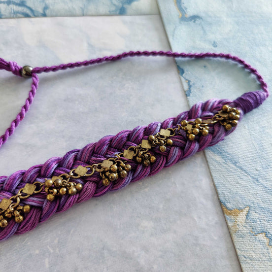 Embellished Thread Choker Necklace