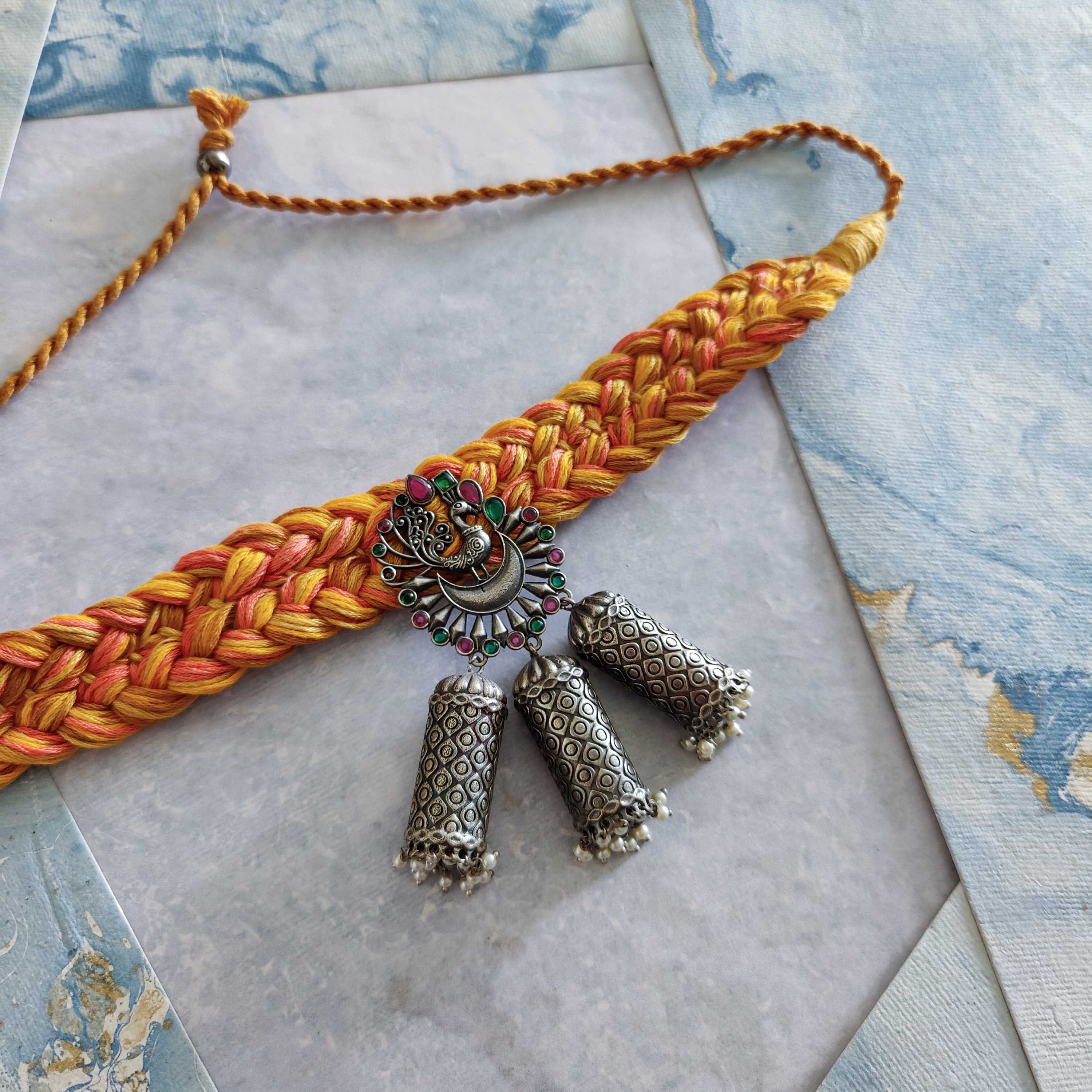 Embellished Thread Choker Necklace