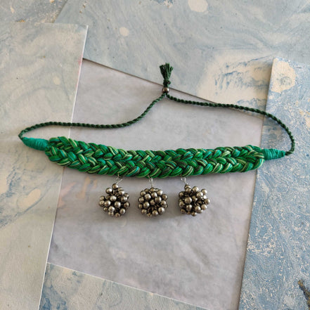 Embellished Thread Choker Necklace
