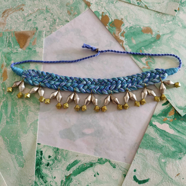 Embellished Thread Choker Necklace