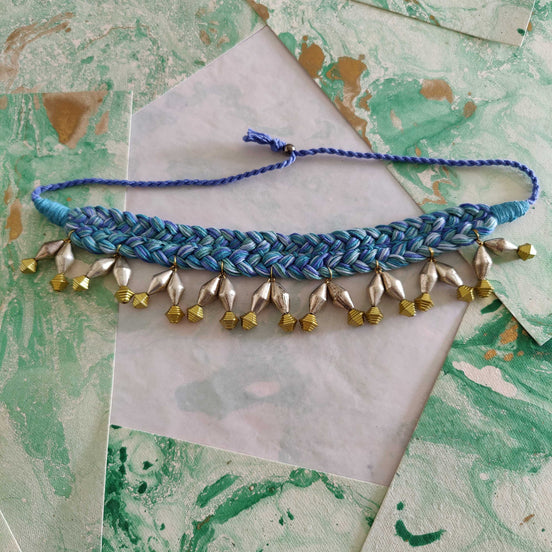 Embellished Thread Choker Necklace