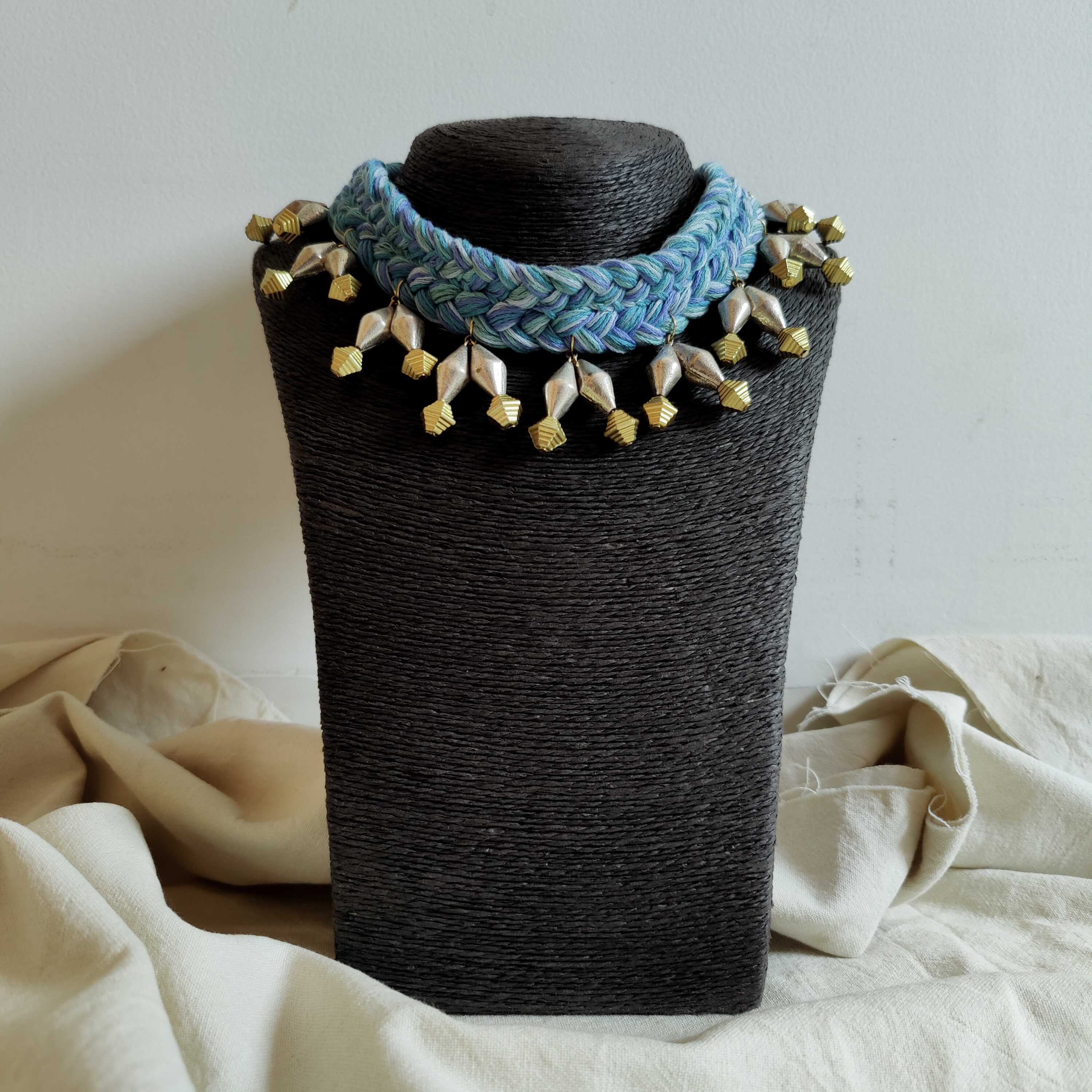 Embellished Thread Choker Necklace