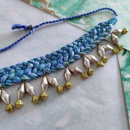 Embellished Thread Choker Necklace