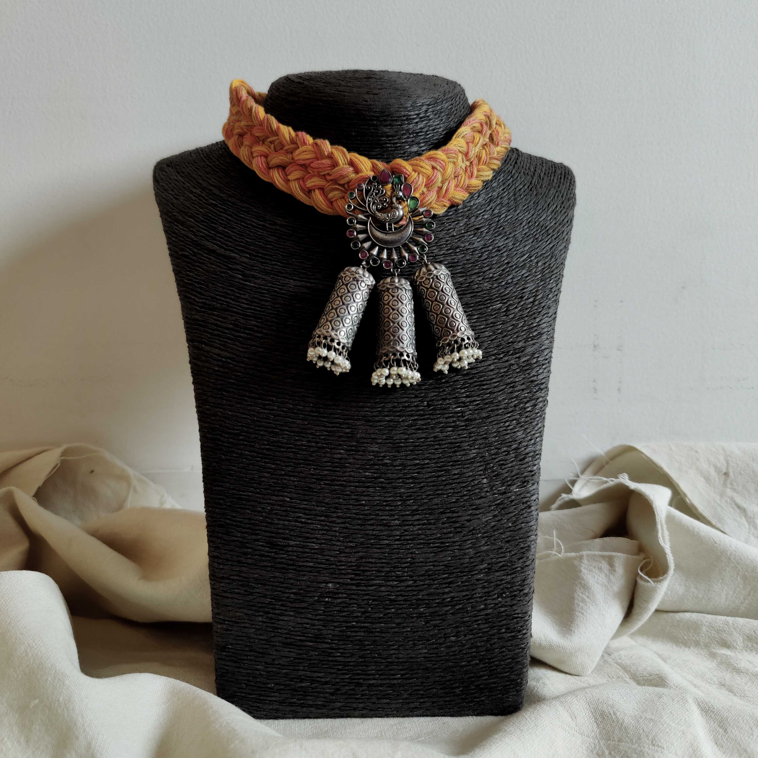 Embellished Thread Choker Necklace