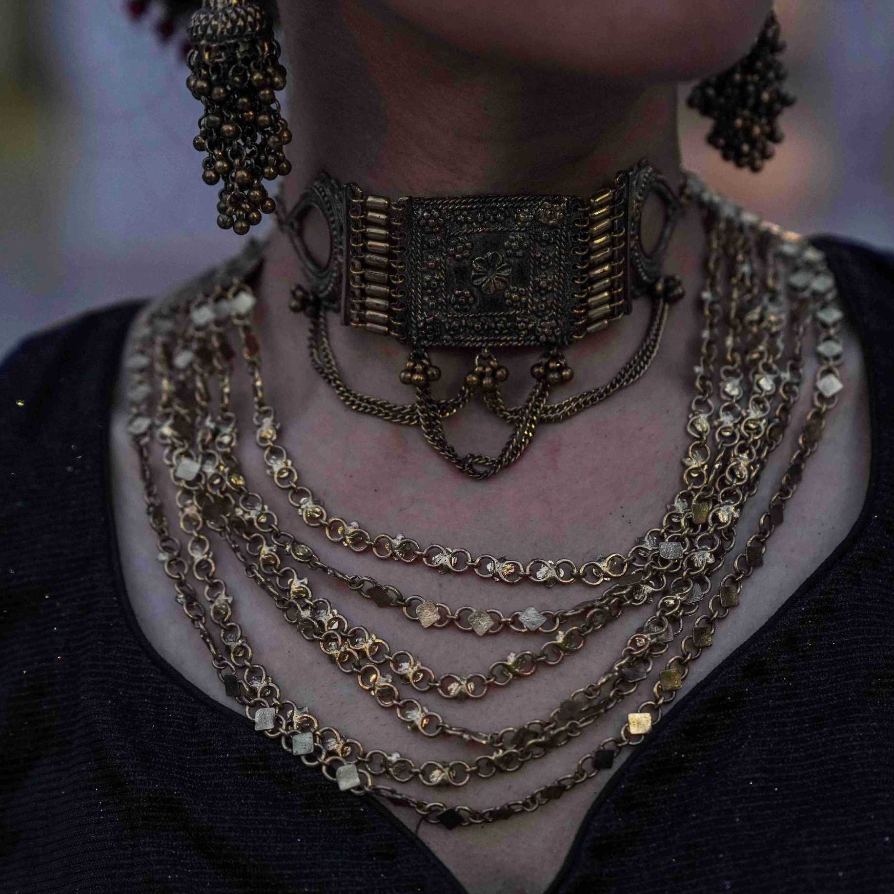 Gold Diamond Layered Necklace