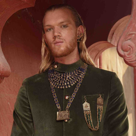 Rajasthani Glass Bead Choker Necklace