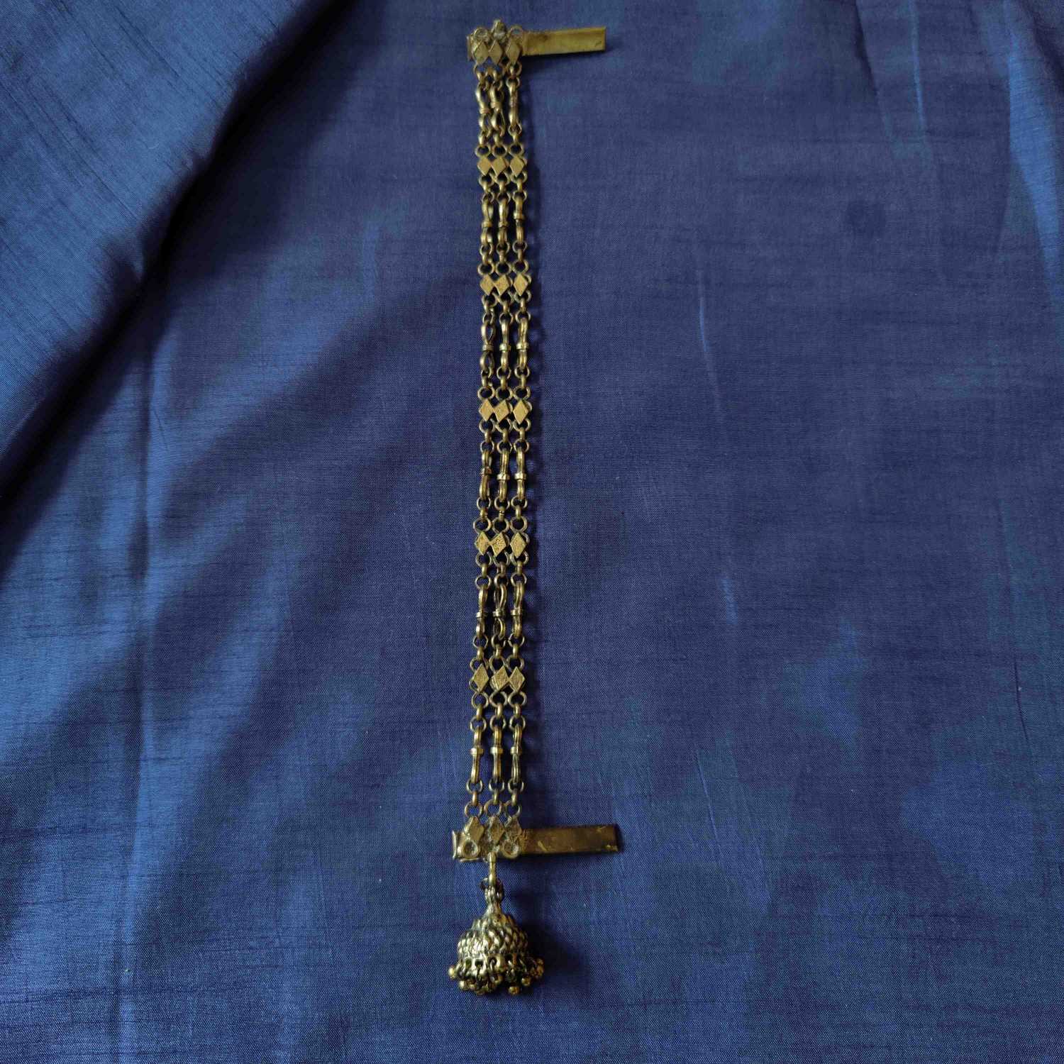 Gold Bead with Jhumkha Hair Pin