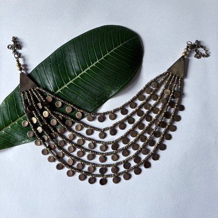 Six Layered Gold Coin Necklace
