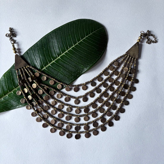 Six Layered Gold Coin Necklace